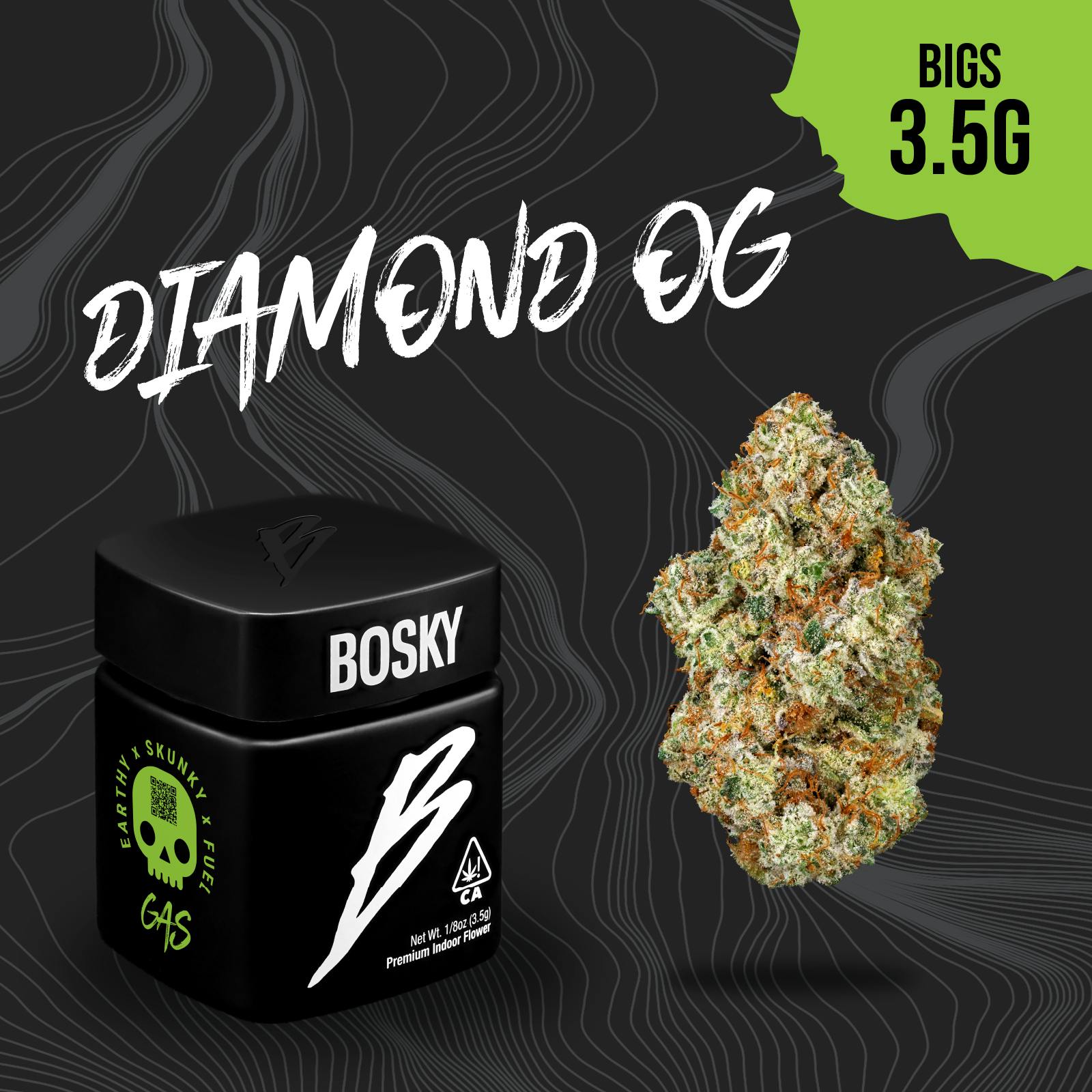 Bosky Genetics - BOSKY | Diamond OG | Big Buds | Gas | 3.5g - 1