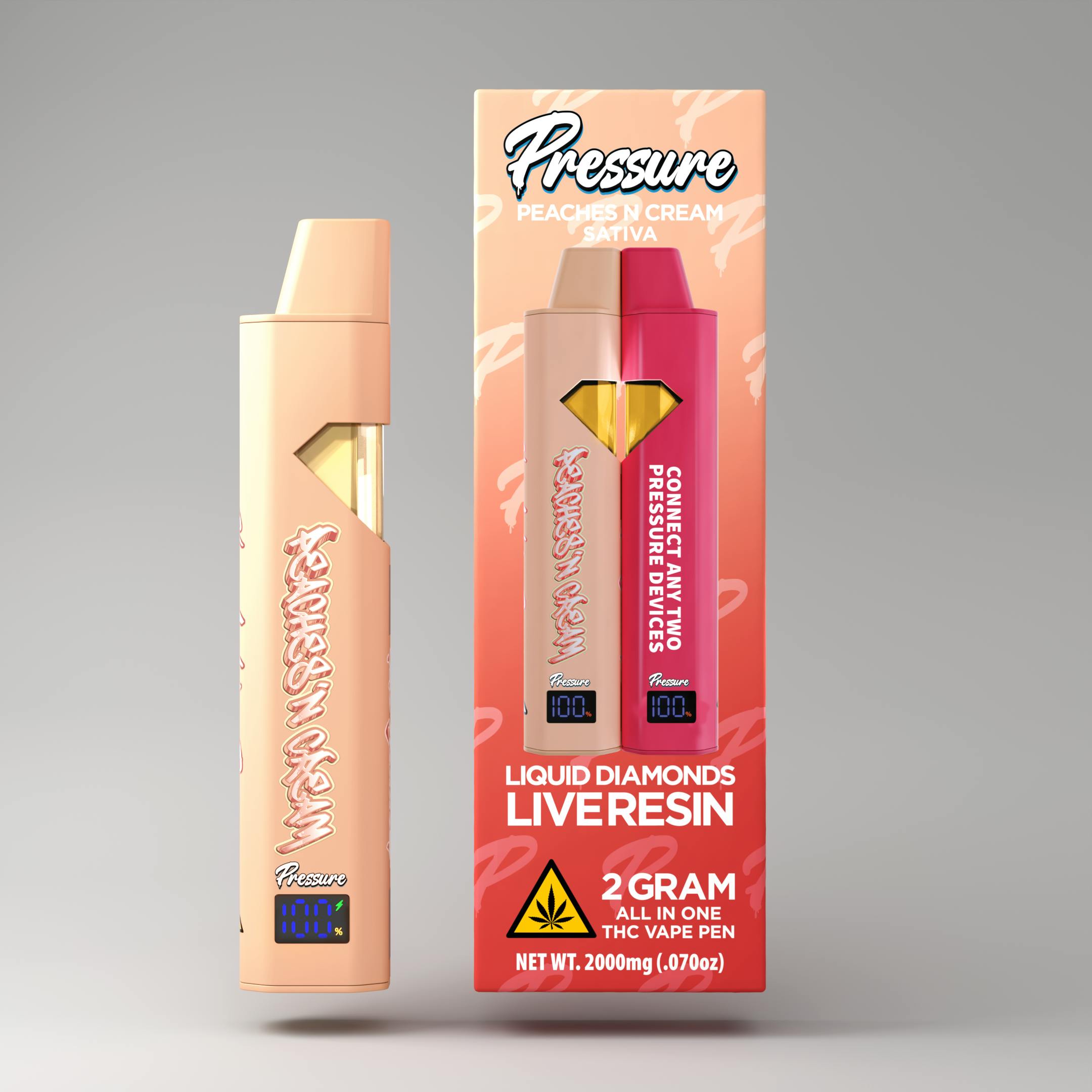 Pressure Extracts - Pressure Extracts | Peaches N Cream | All In One | 2G - 1