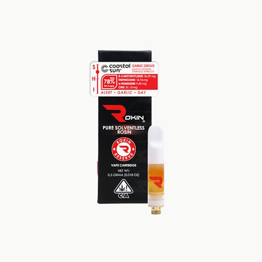 Rokin Cannabis - Rokin x Coastal Sun - Reserve Rosin - Garlic Grove - Cartridge 0.5g - 1