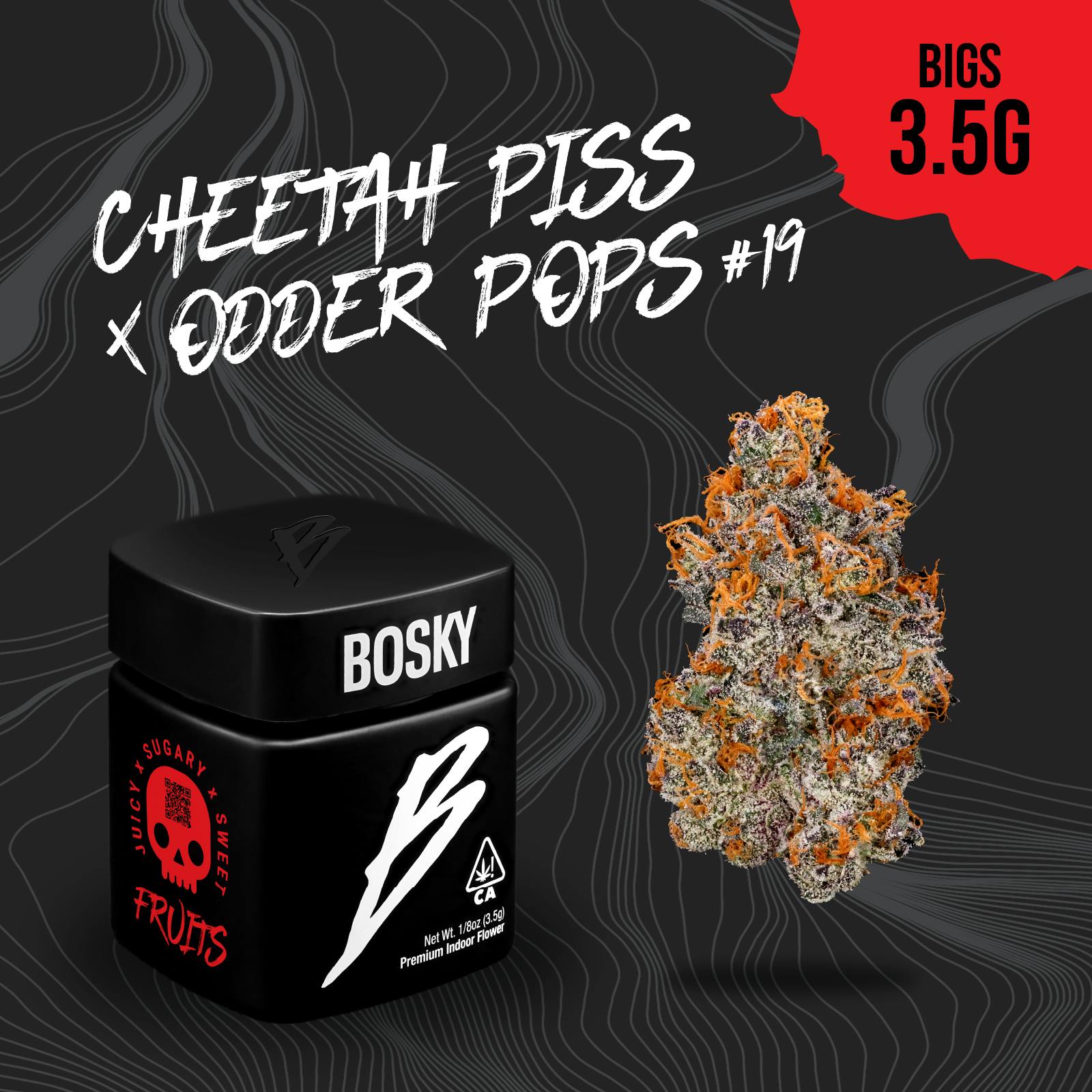 Bosky Genetics - BOSKY | Cheetah Piss & Odder Popz #19 | Big Buds | Fruits | 3.5g - 1