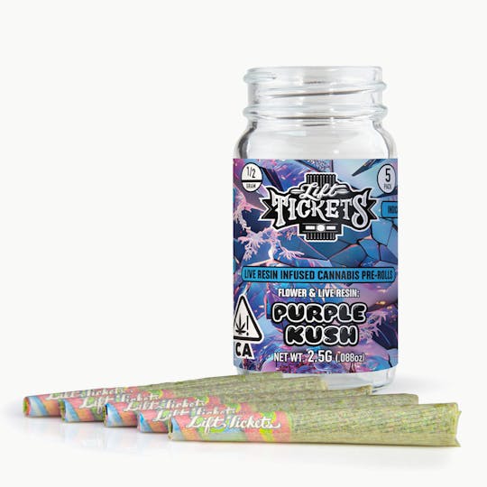 Lift Tickets - Purple Kush - Infused Pre-Roll 5-Pack - 1