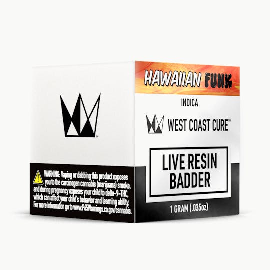 West Coast Cure - Hawaiian Funk - 1G Live Resin Badder - 1