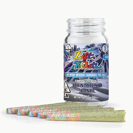 Lift Tickets - Diamond Bar - Infused Pre-Roll 5-Pack - 1