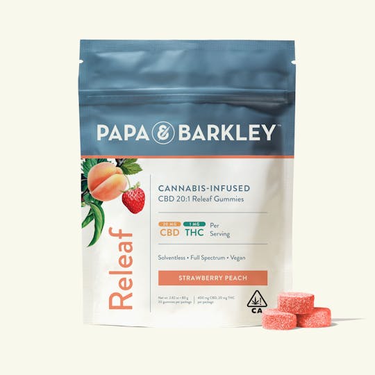 Papa & Barkley - Strawberry Peach Releaf Gummies - 1