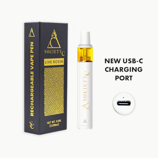 Society C - Society C - Cadillac Rainbows - 0.5g Live Rosin Disposable Vape - 1