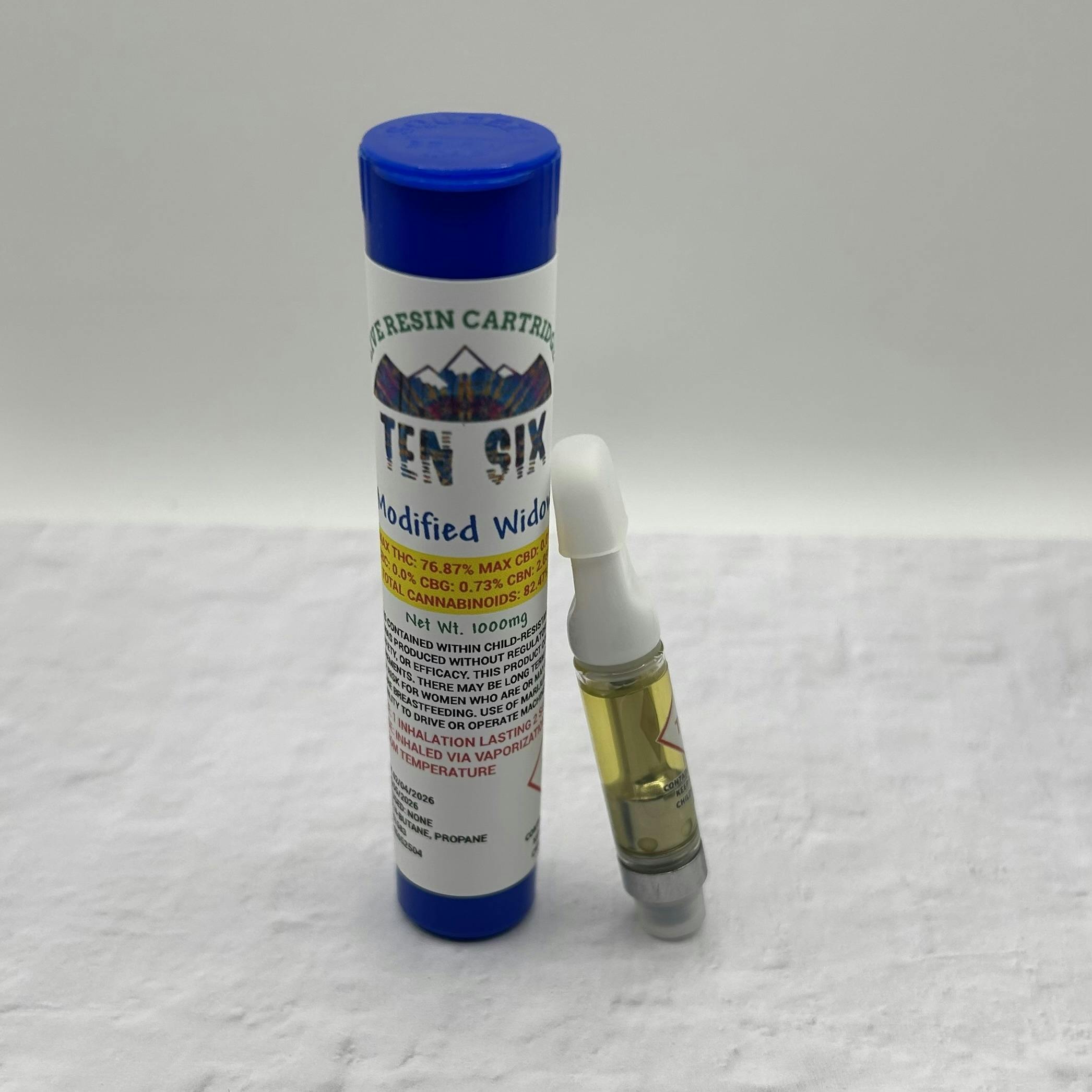 Ten Six Labs - Modified Widow - 1000mg Live Resin Cartridge - 1