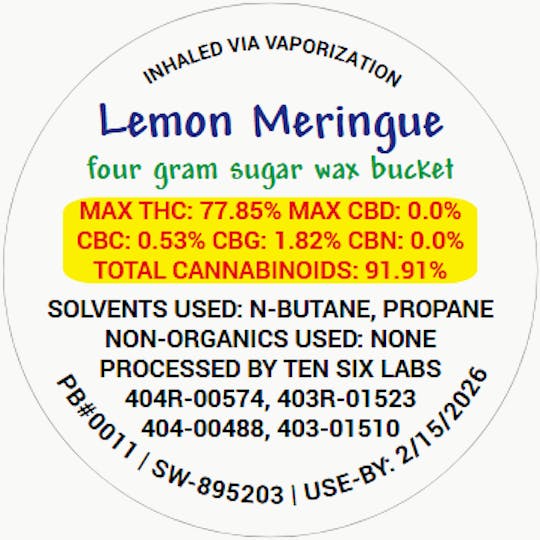 Ten Six Labs - Sugar Wax | 4g | Lemon Meringue - 1