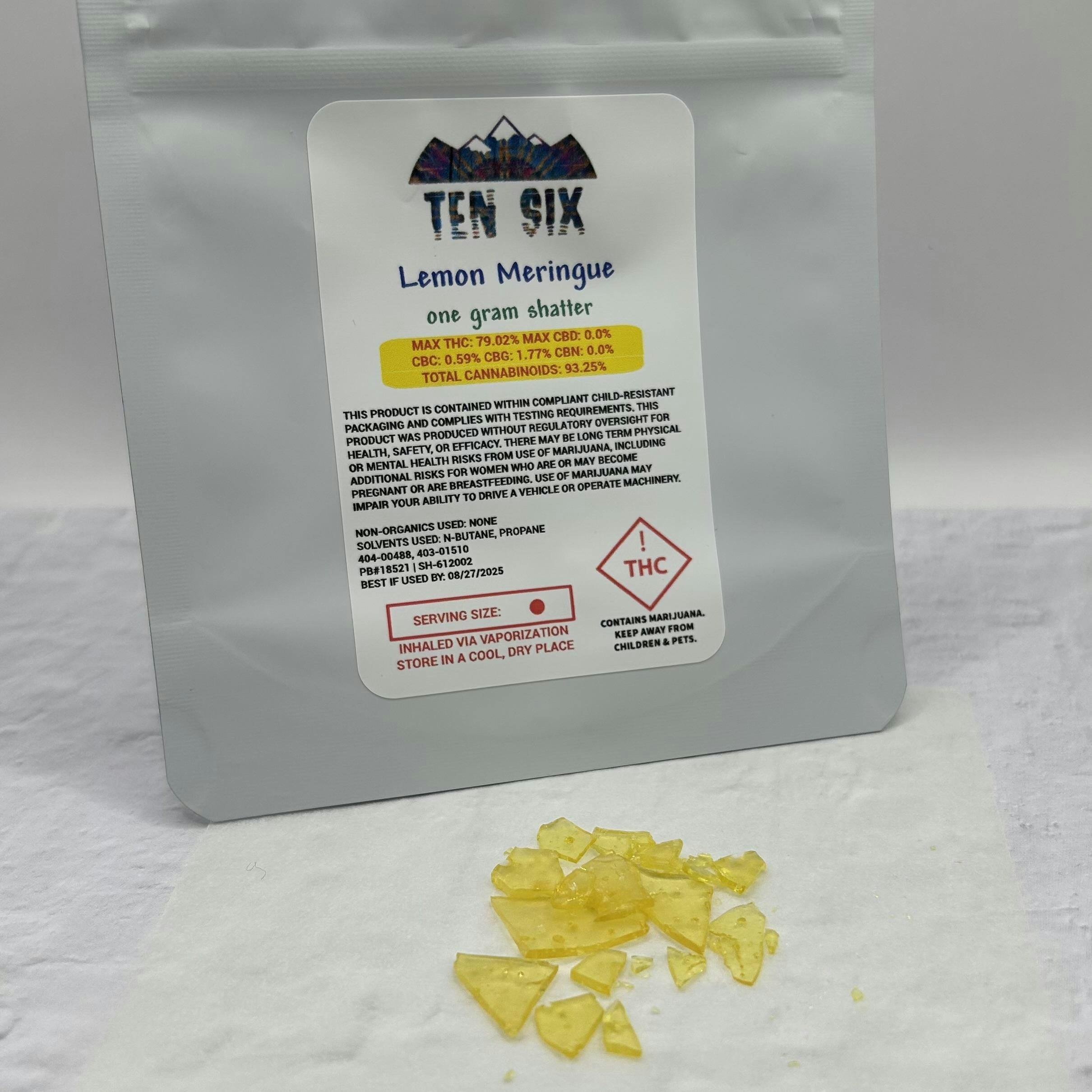 Ten Six Labs - Lemon Meringue - 1g Shatter - 1