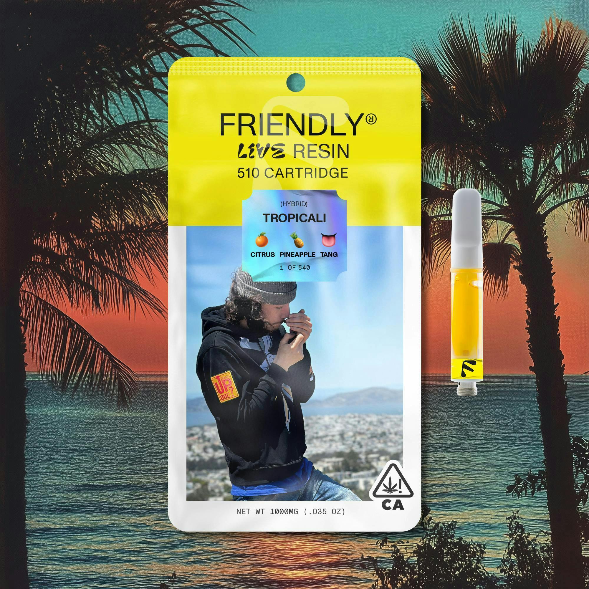 Friendly Brand - Friendly Brand | Tropicali | Live Resin Cartridge | 1g - 1