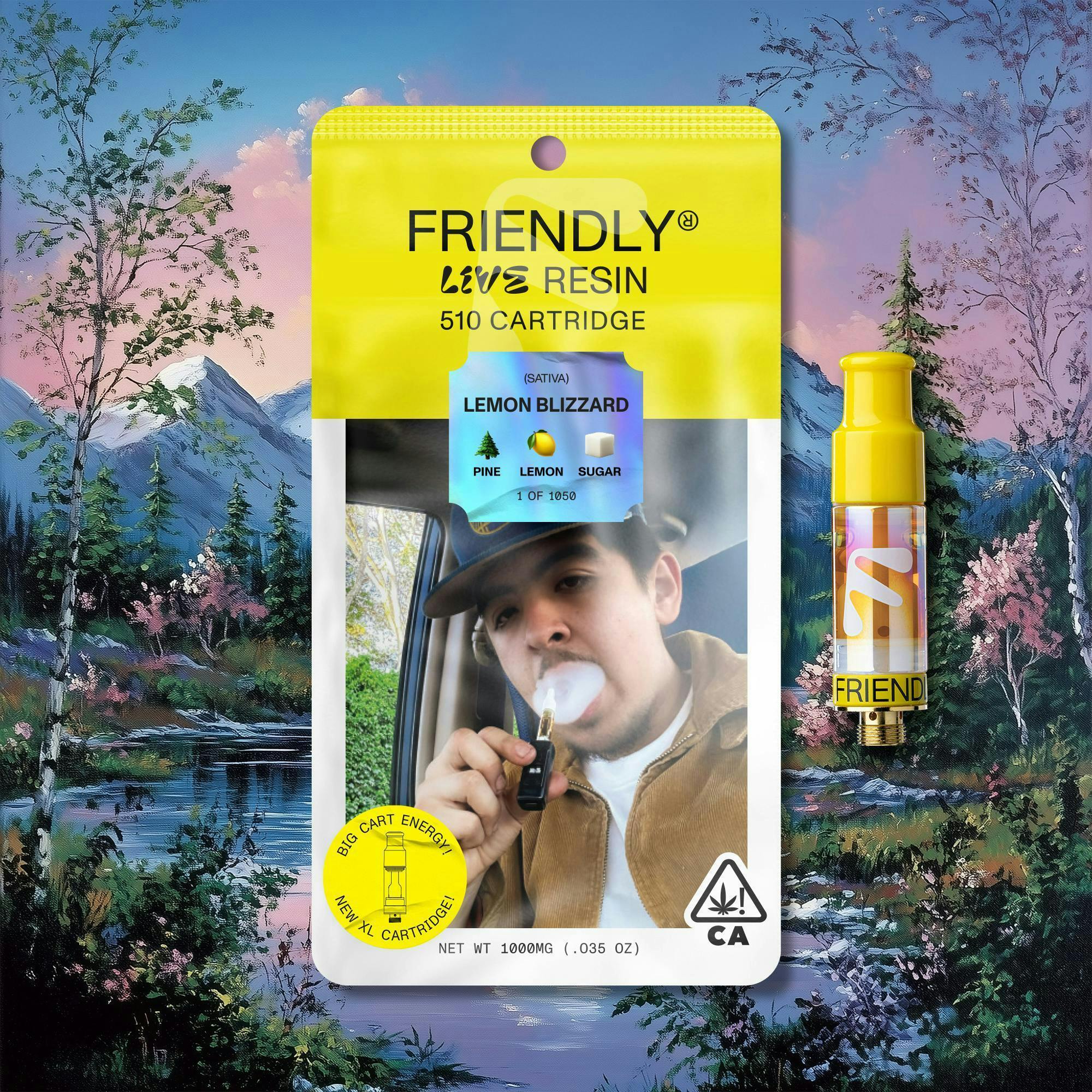 Friendly Brand - Friendly Brand | Lemon Blizzard | Live Resin Cartridge | 1g - 1