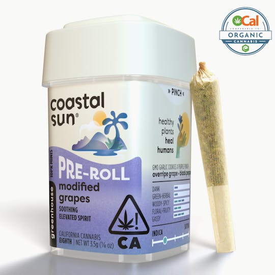 Coastal Sun - Modified Grapes Greenhouse 0.35g Pre-roll 10pk 3.5g - 1