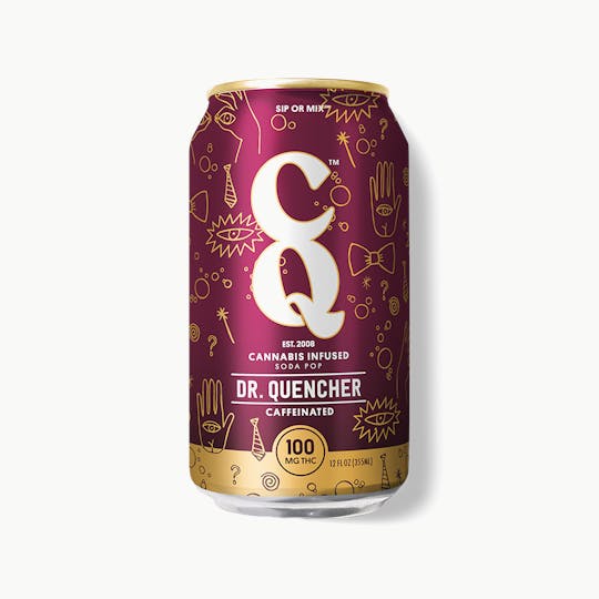 CQ Drinks - Dr Quencher - 12oz - 100mg THC (Caffeinated) - 1