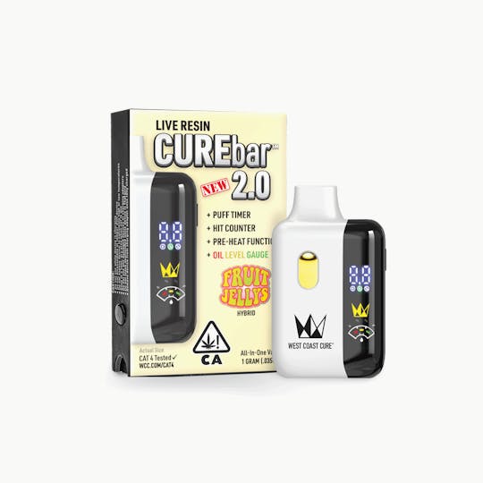 West Coast Cure - Fruit Jellys - 1G AIO Live Resin CUREbar 2.0 - 1