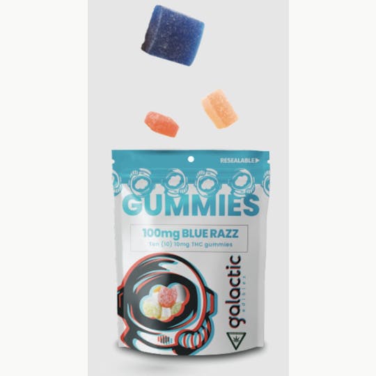Galactic Cannabis - Blue Razz Fast-Acting Gummies 10pk (100mg) - 1