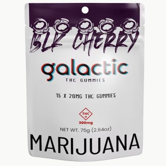 Galactic Cannabis - Black Cherry THC Gummies 15pk (300mg) - 1