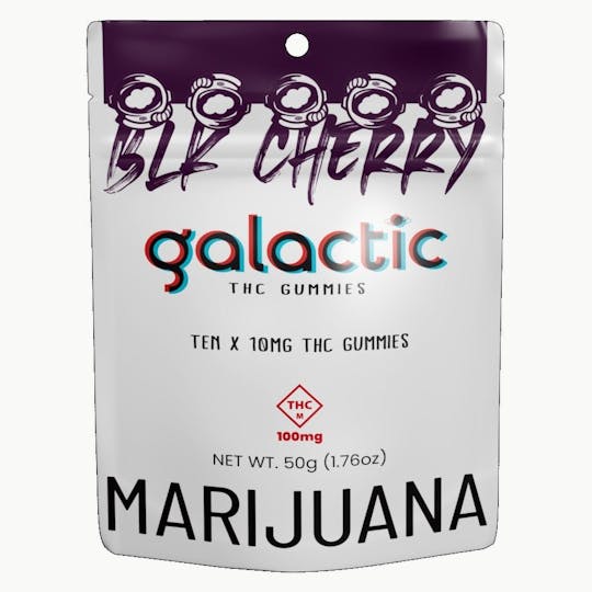 Galactic Cannabis - Black Cherry THC Gummies 10pk (100mg) - 1
