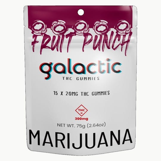 Galactic Cannabis - Fruit Punch THC Gummies 15pk (300mg) - 1