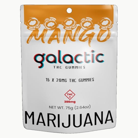 Galactic Cannabis - Mango THC Gummies 15pk (300mg) - 1