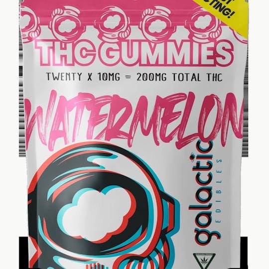Galactic Cannabis - Watermelon Fast-Acting Gummies 20pk (200mg) - 1