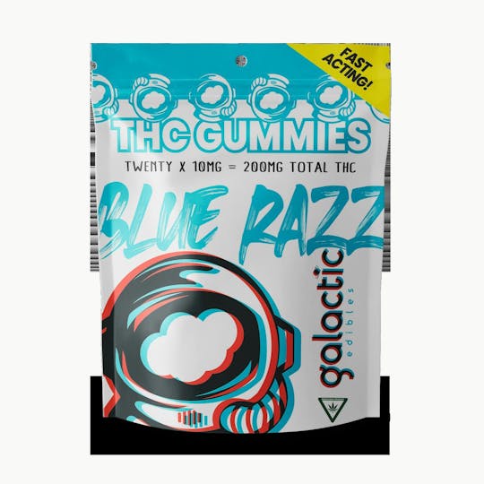Galactic Cannabis - Blue Razz Fast-Acting Gummies 20pk (200mg) - 1