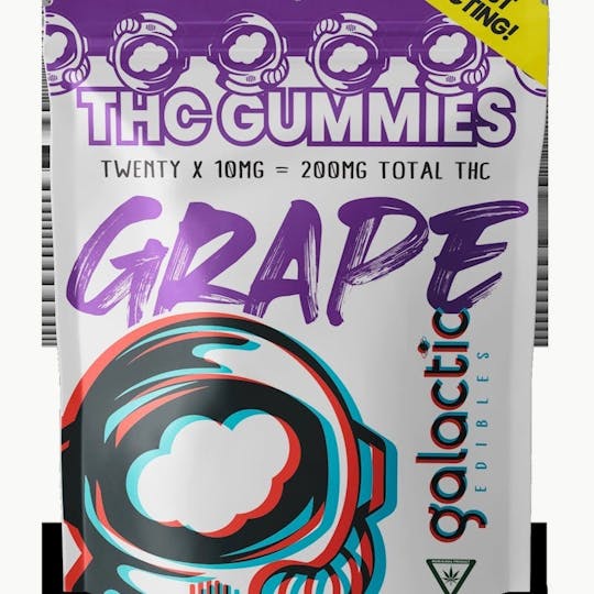 Galactic Cannabis - Grape Fast-Acting Gummies 20pk (200mg) - 1