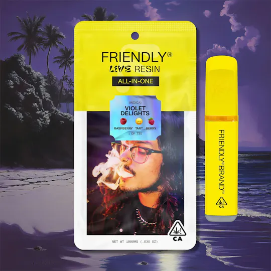 Friendly Brand - Friendly Brand | Violet Delights | Live Resin AIO | 1g - 1