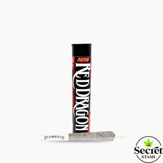 Secret Stash - Secret Stash | Full Bud Pre Roll | Red Dragon | Half Gram - 1