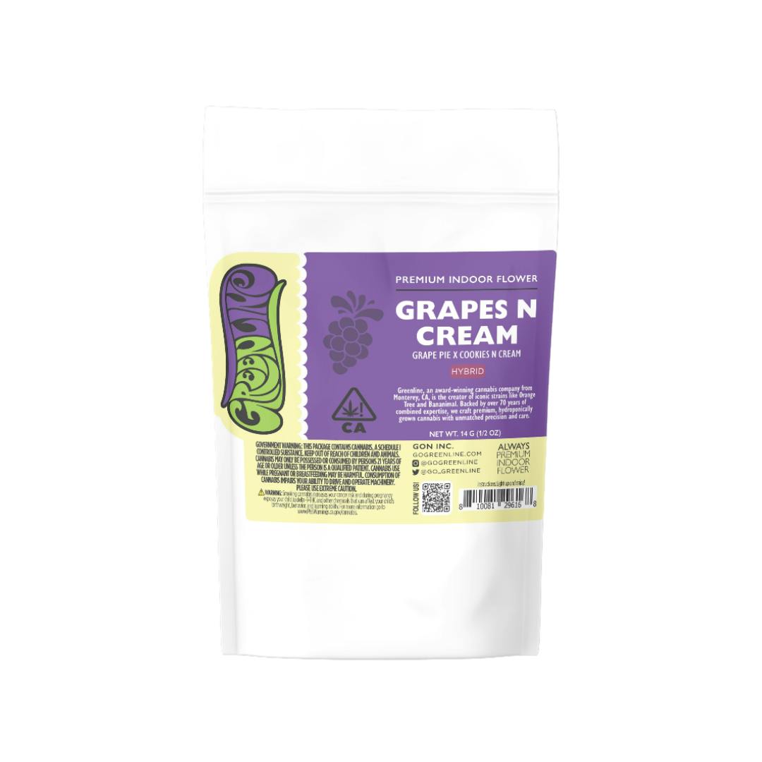 Greenline - Grapes N Cream - 1/2 oz - Indoor - Hybrid - 14g - 1