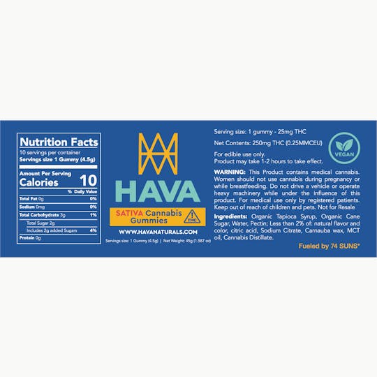 Hava Naturals - Hava | Pink Lemonade Sativa Gummies | 10pk - 1