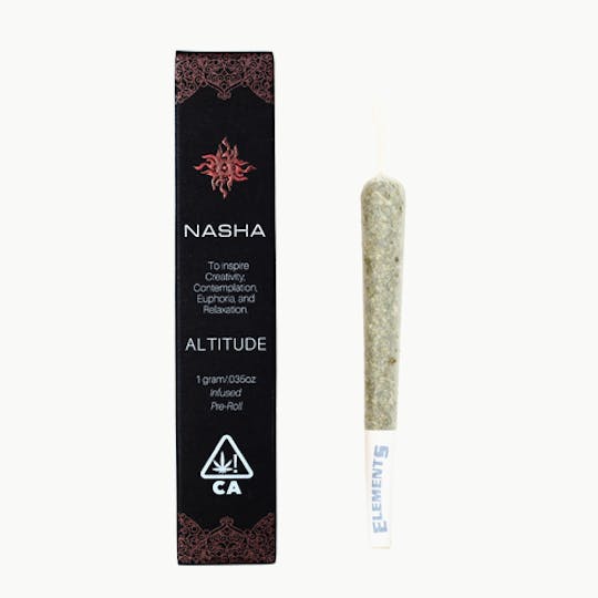 NASHA - Altitude 1 gram Hash Infused Preroll Northern LightsxCD x Moroccan Peaches - 1