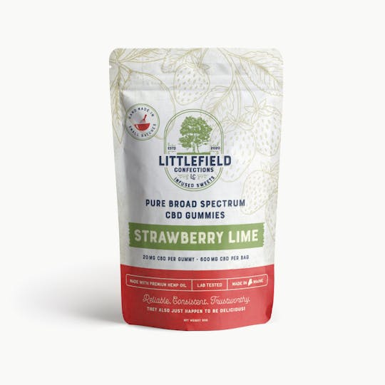 Littlefield Confections - Strawberry Lime CBD Gummies 20mg/pc 600mg Total - 1