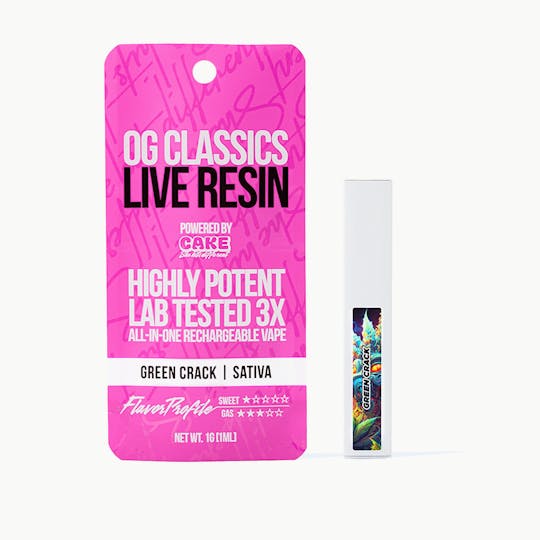 CAKE she hits different - Green Crack - 1G - Sativa - OG Classics Live Resin - 1