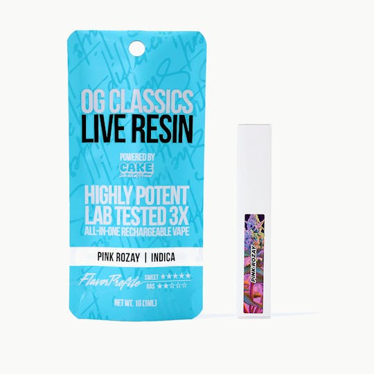 CAKE she hits different - Pink Rozay - 1G - Indica - OG Classics Live Resin - 1