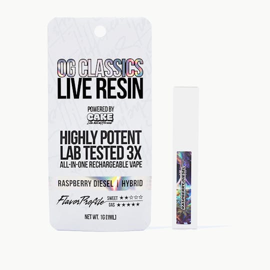 CAKE she hits different - Raspberry Diesel - 1G - Hybrid - OG Classics Live Resin - 1