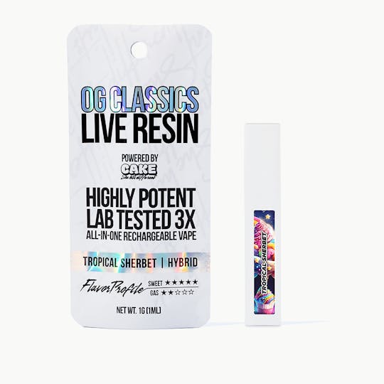 CAKE she hits different - Tropical Sherbet - 1G - Hybrid - OG Classics Live Resin - 1