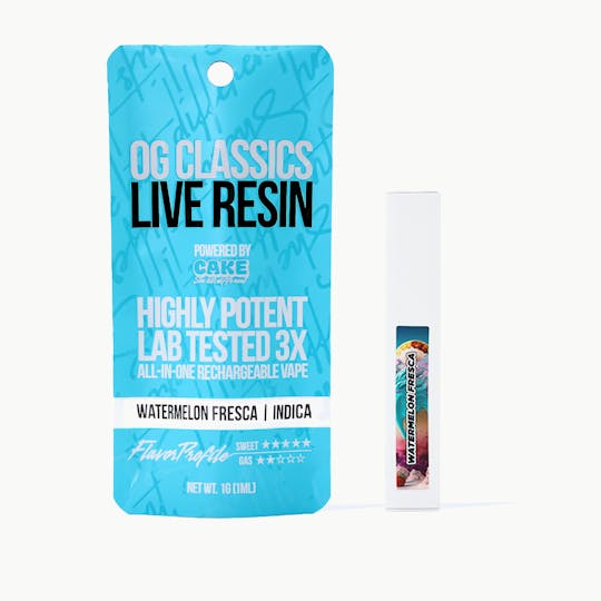 CAKE she hits different - Watermelon Fresca - 1G - Indica - OG Classics Live Resin - 1