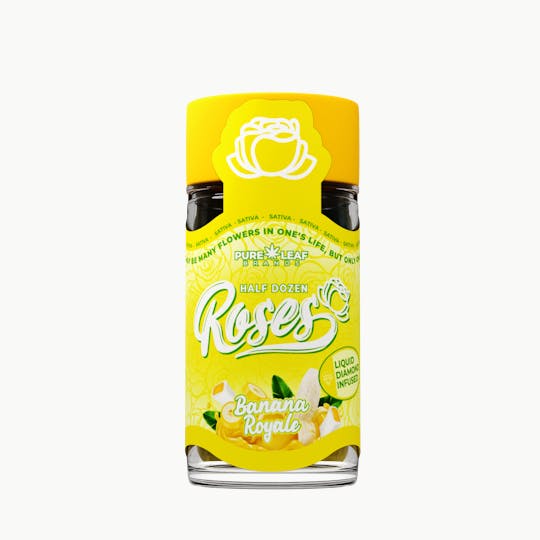 Roses - BANANA ROYALE Roses 6 Pack Sativa | Liquid Diamond Infused|3.6G(.6g ea) - 1