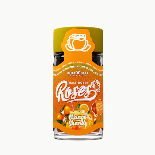 Roses - ORANGE SHANDY Roses 6 Pack Indica | Liquid Diamond Infused|3.6G(.6g ea) - 1