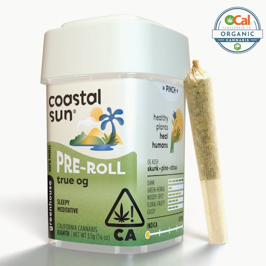 Coastal Sun - True OG Greenhouse 0.35g Pre-roll 10pk 3.5g - 1