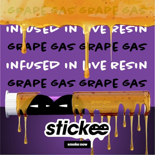 Stickee - STICKEE | Grape Gas | 1.2g | Live Resin Infused Pre-Roll - 1