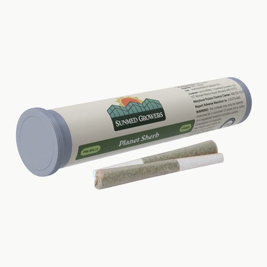 SunMed Growers - Planet Sherb Pre Roll 0.5g/2 Pack - 1