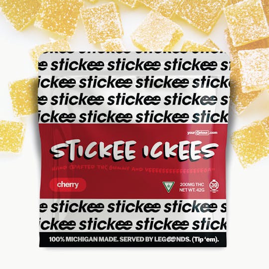 Stickee - STICKEE ICKEES | Cherry | Hand Crafted Vegan Gummies | 5 x 40mg - 1