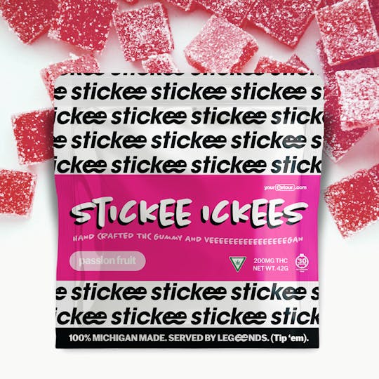 Stickee - STICKEE ICKEES | Passion Fruit | Hand Crafted Vegan Gummies | 5 x 40mg - 1
