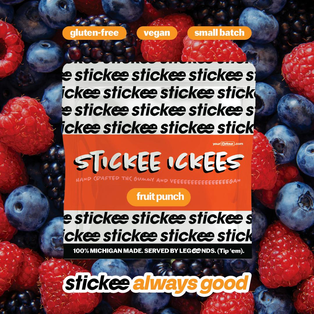 Stickee - STICKEE ICKEES | Fruit Punch | Hand Crafted Vegan Gummies | 5 x 40mg - 1