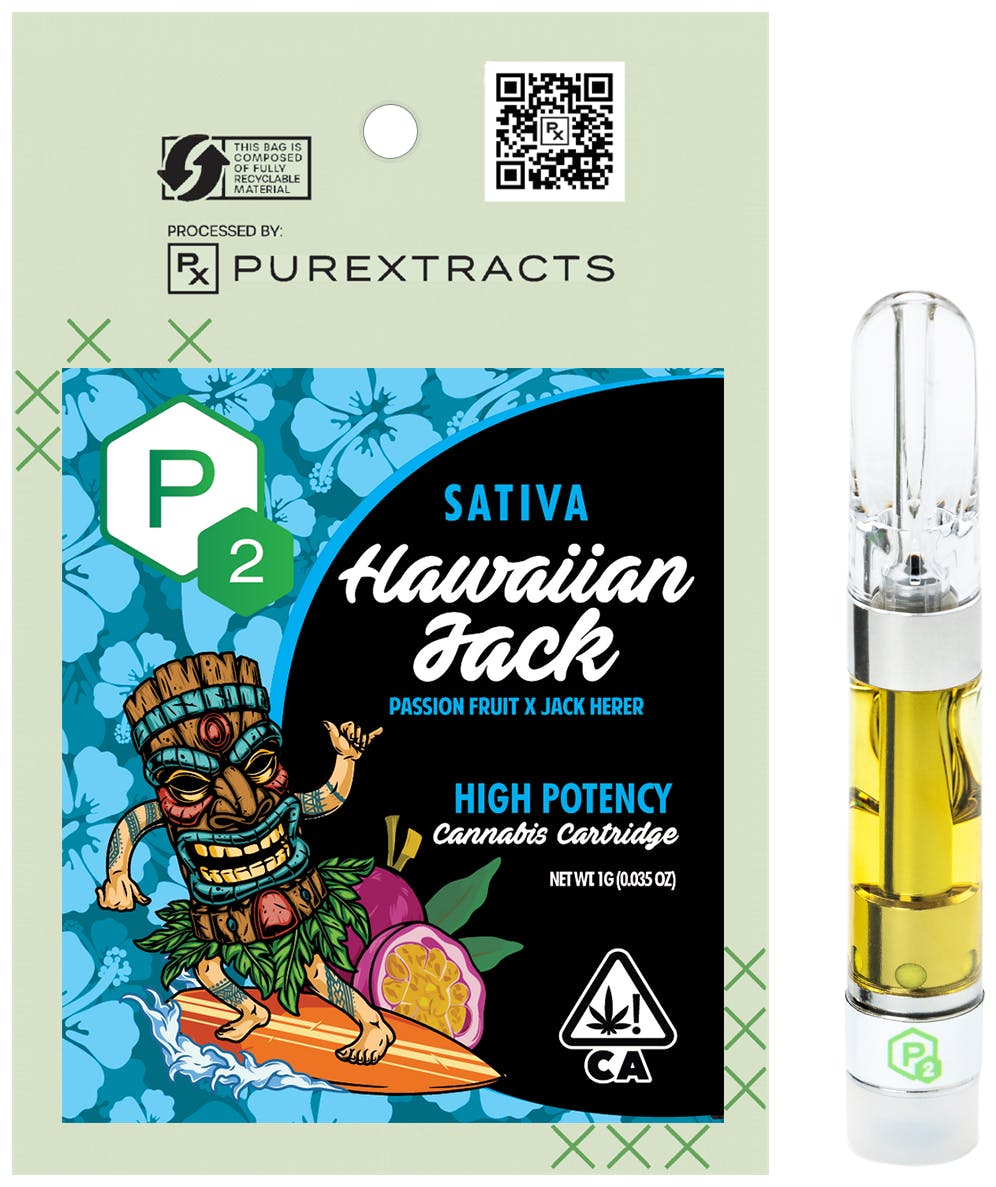 PUREXTRACTS - Hawaiian Jack (Sativa) - P2 High Potency Cartridge - 1g - 1