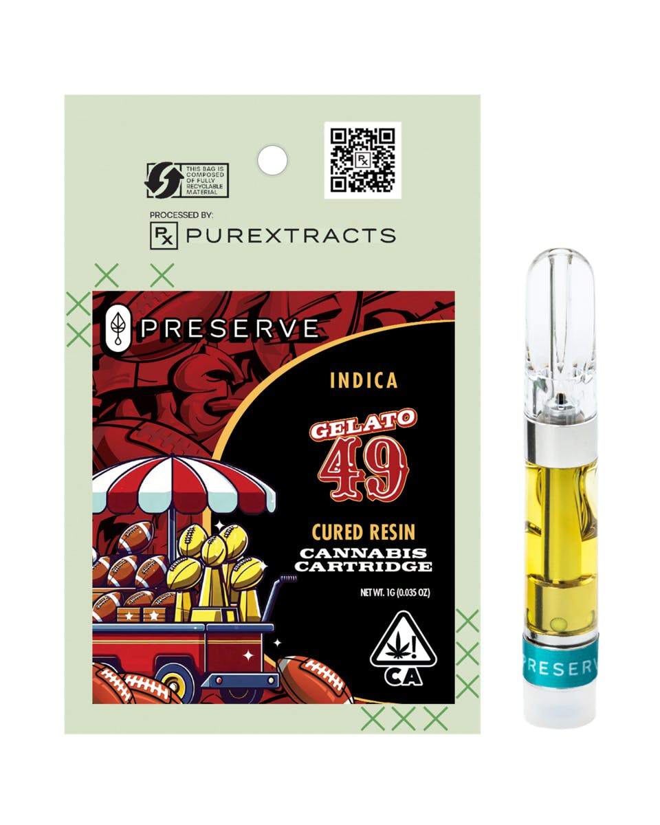 PUREXTRACTS - Gelato 49 (Indica) - PRESERVE Cured Resin Cartridge - 1g - 1