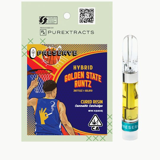 PUREXTRACTS - Golden State Runtz (Hybrid) - PRESERVE Cured Resin Cartridge - 1g - 1