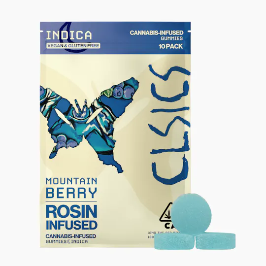 CLSICS Rosin & Rosin Infused Pre Rolls - CLSICS - Mountain Berry - Live Rosin Infused Gummies - 10ct - 1
