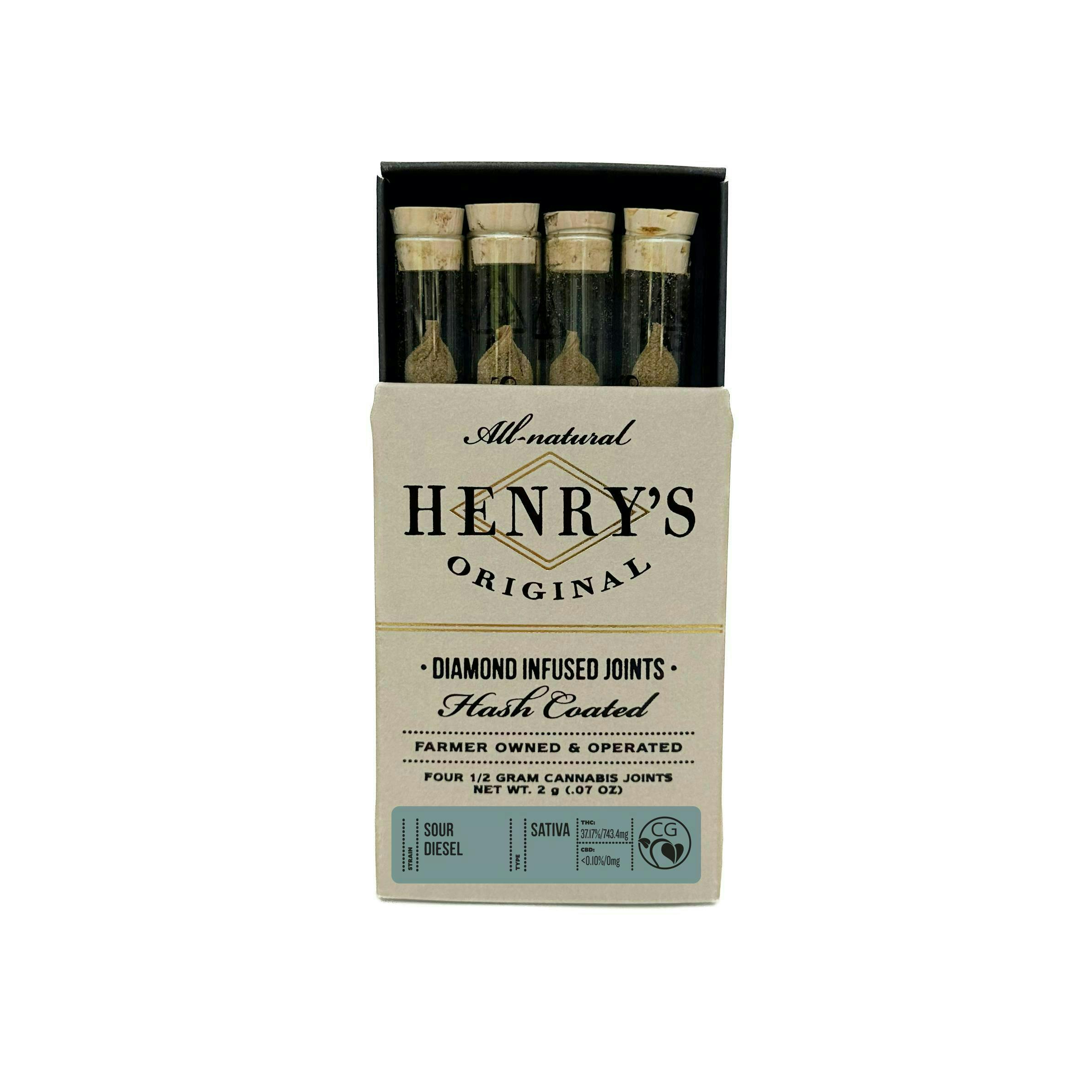 Henry's Original - Henry's Original | Sour Diesel | Infused Joints | 0.5g each | 4pk - 1