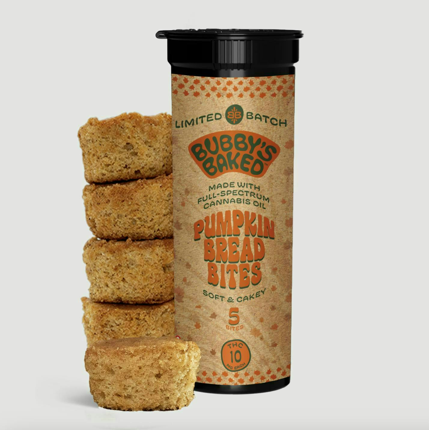 Bubby's Baked - Bubby's Baked | Pumpkin Bread Bites | 50mg | 5ct | 10mg/ea - 1